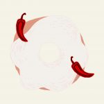 Dessin donut au piment d'Espelette