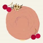 Dessin donut "Ketchup de gâteau basque" cerises vanille